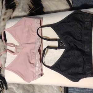 Pink sport. 2 racerback sports bras